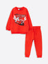 LC Waikiki Crew Neck Long Sleeve Cars Printed Baby Boy Sweatshirt and Trousers 2-Pack Set